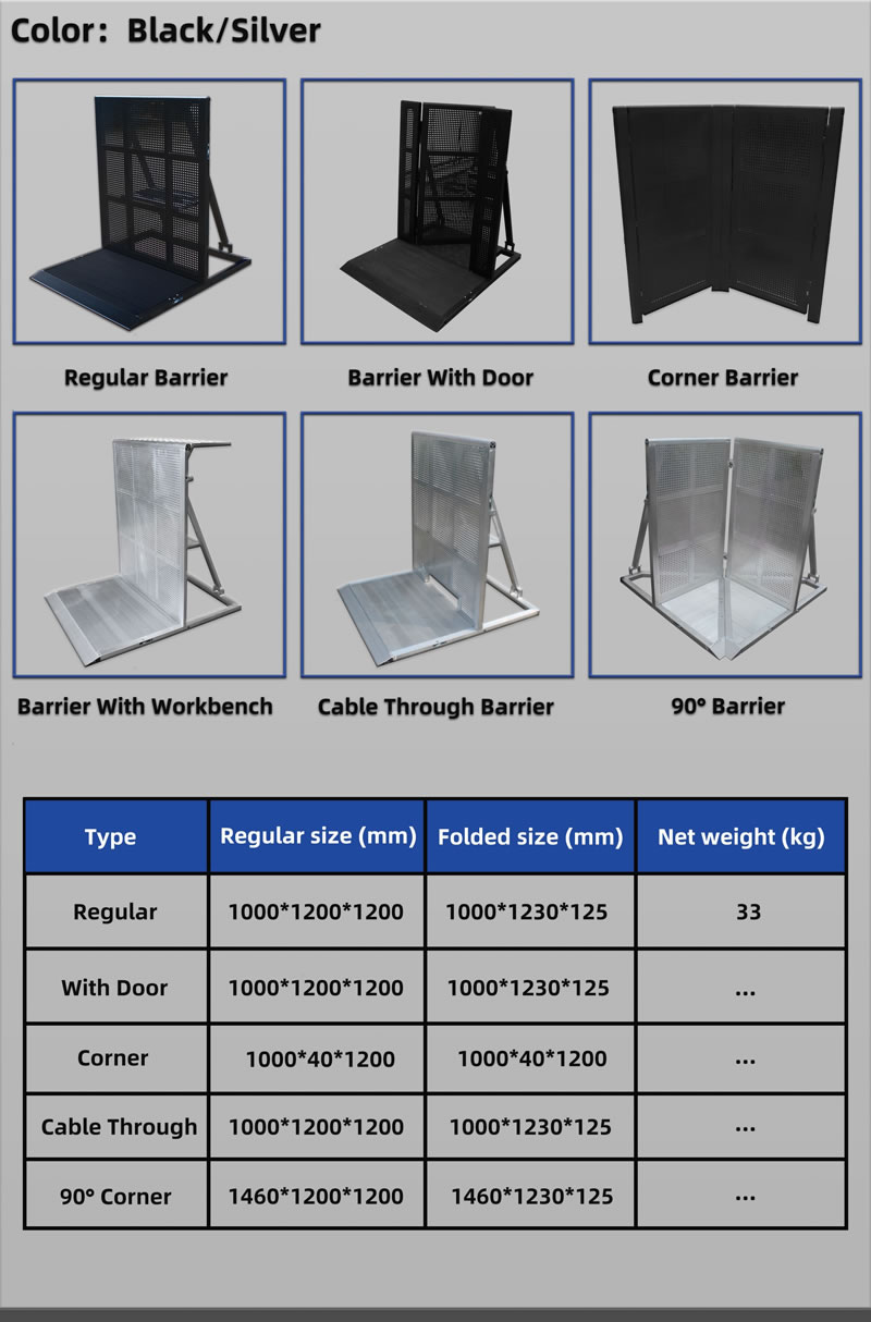 Galvanized Crowd Safety Barrier Galvanized Crowd Safety Barrier